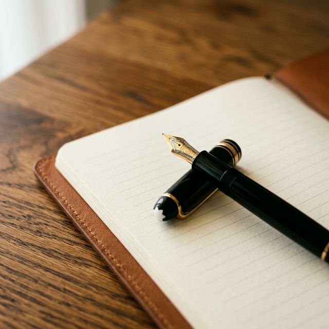 Notebook and Pen